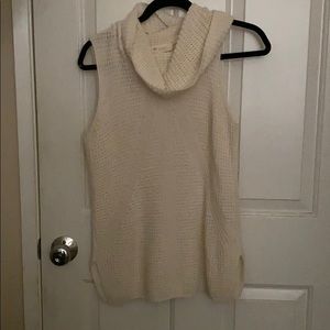 Cowl neck waffle knit tunic